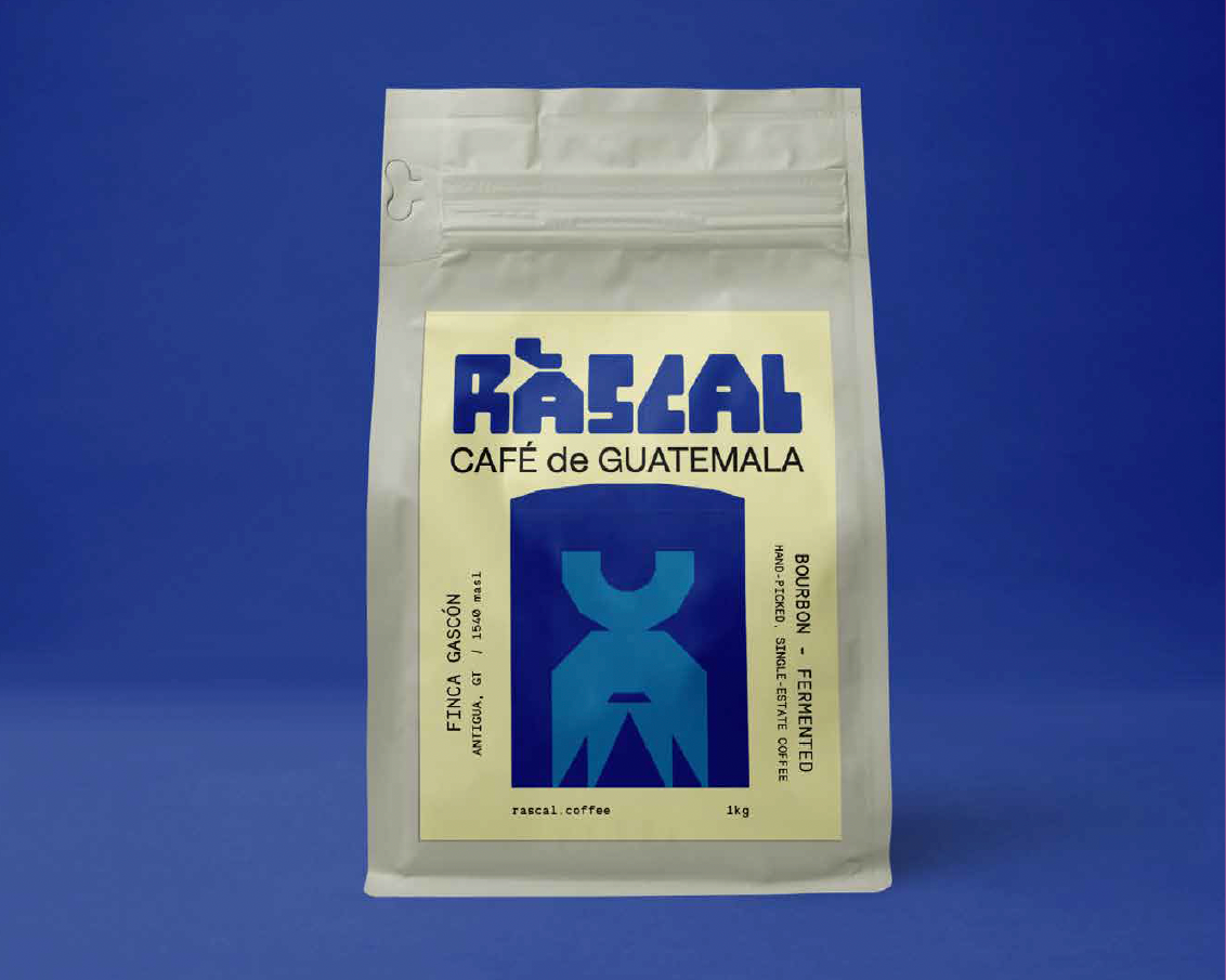 coffee bag with guatemalan label