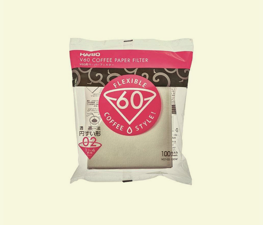 Hario V60 Filter Papers Size 02 - White (100 pack bag) - Rascal Coffee