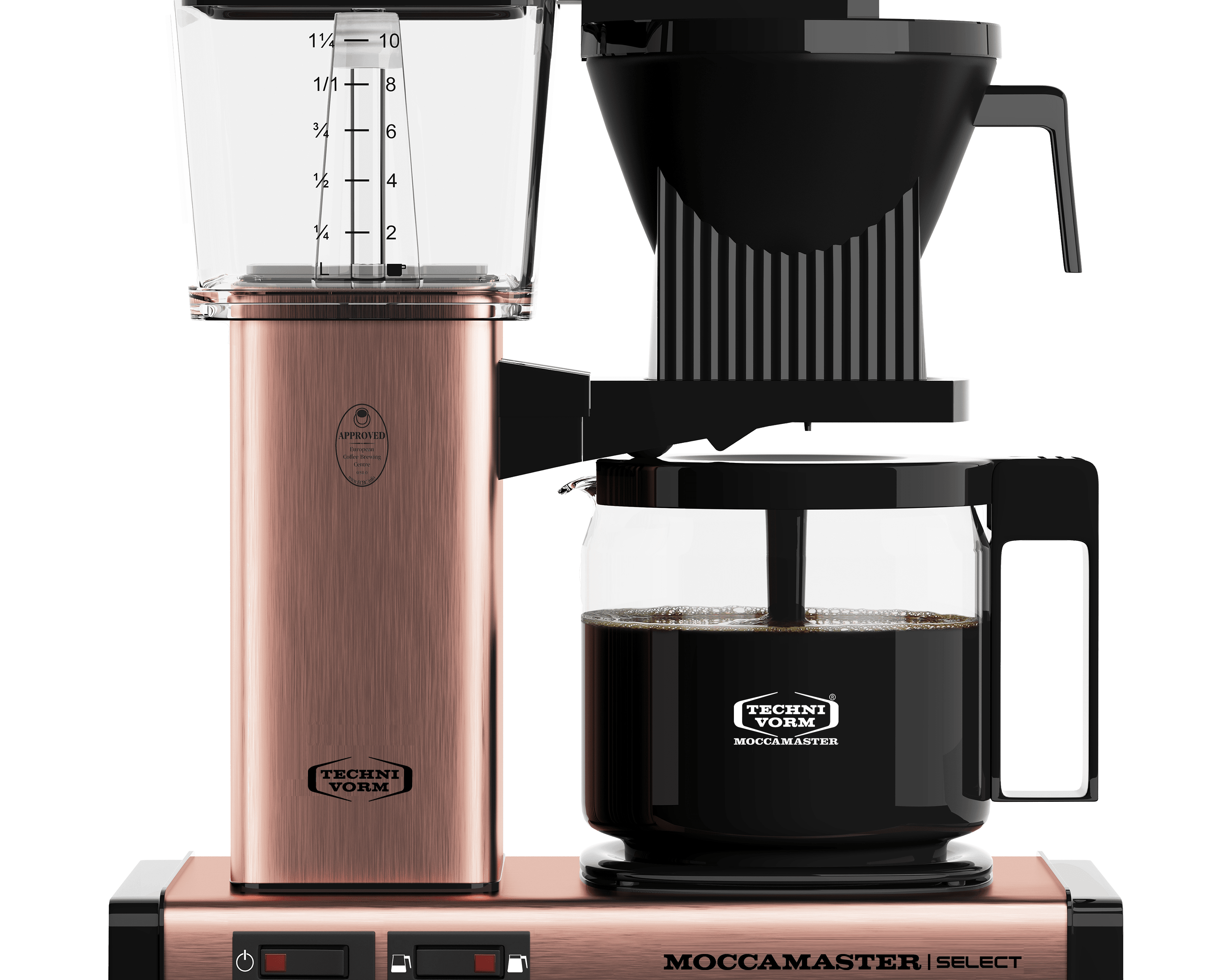 rose gold, copper moccamaster kbg select coffee machine