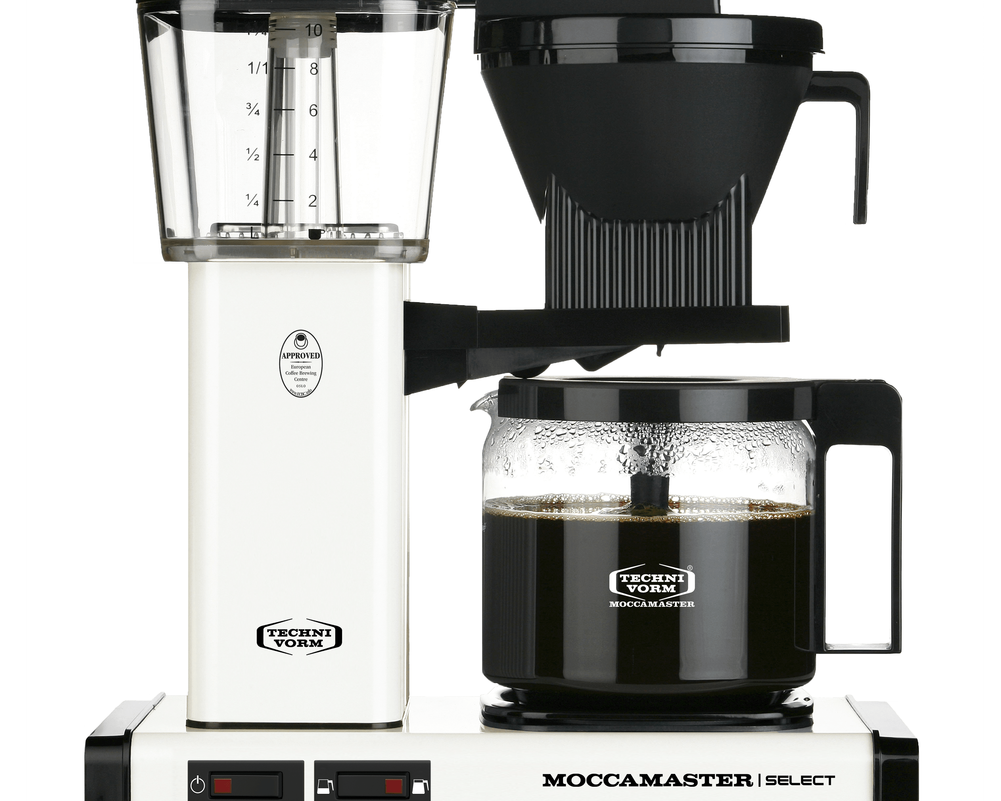 white, off-white moccamaster kbg select coffee machine