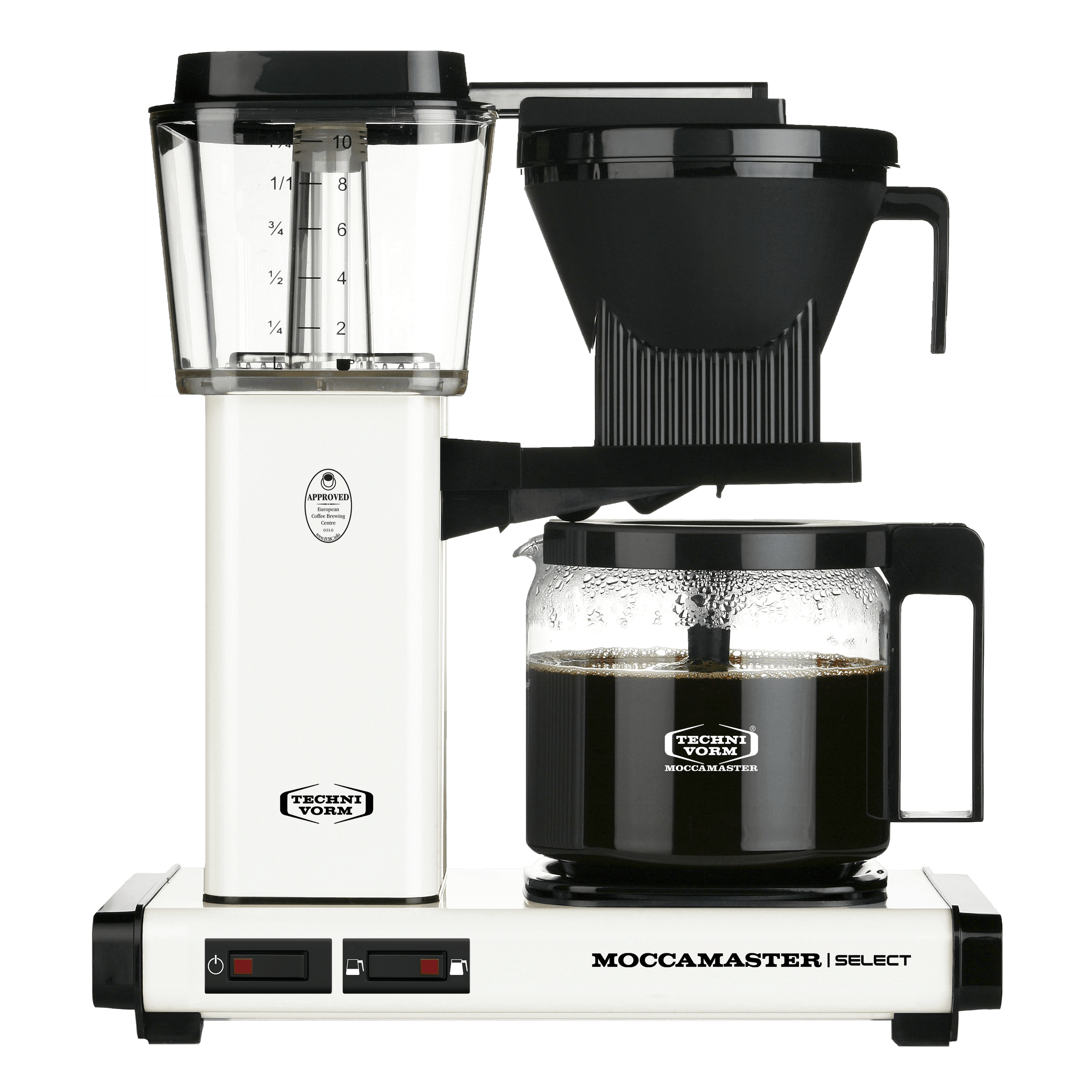 white, off-white moccamaster kbg select coffee machine