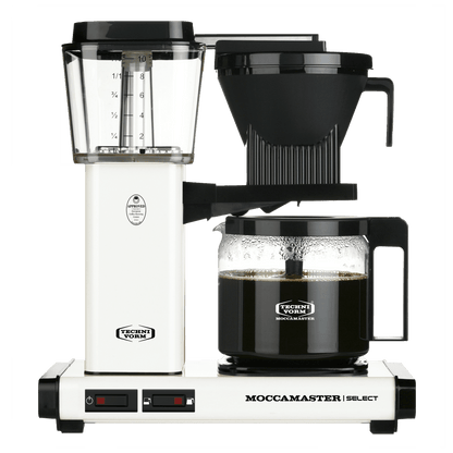 white, off-white moccamaster kbg select coffee machine