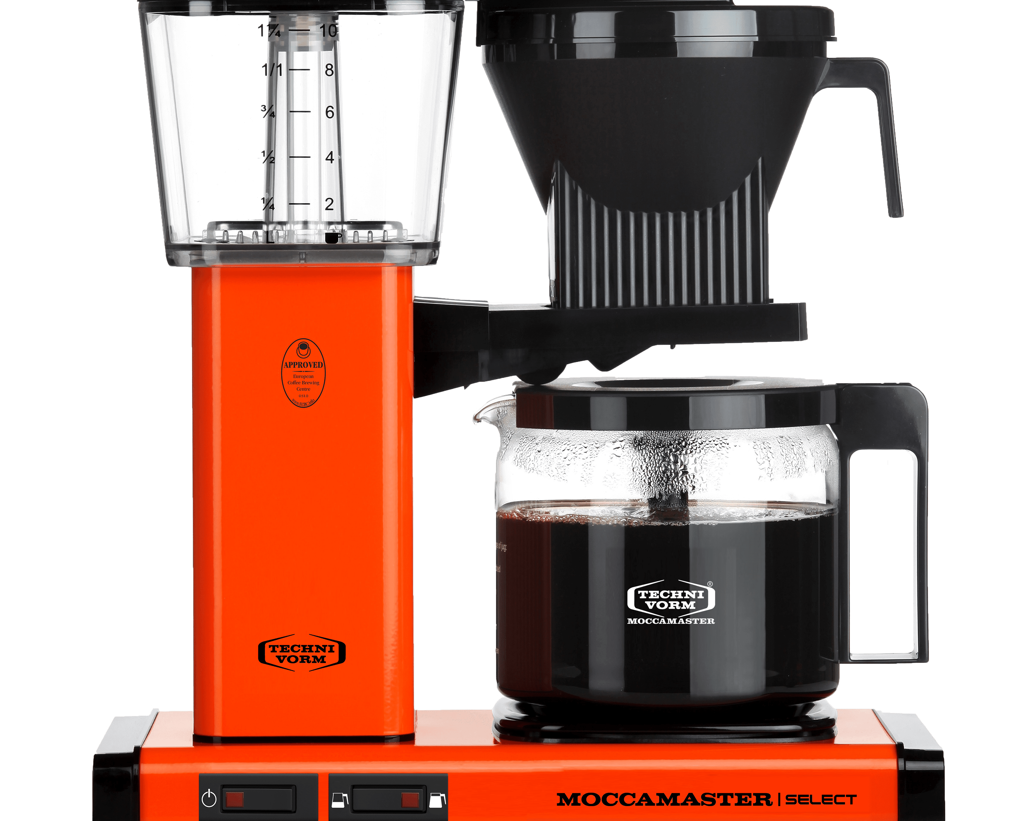 orange  moccamaster kbg select coffee machine