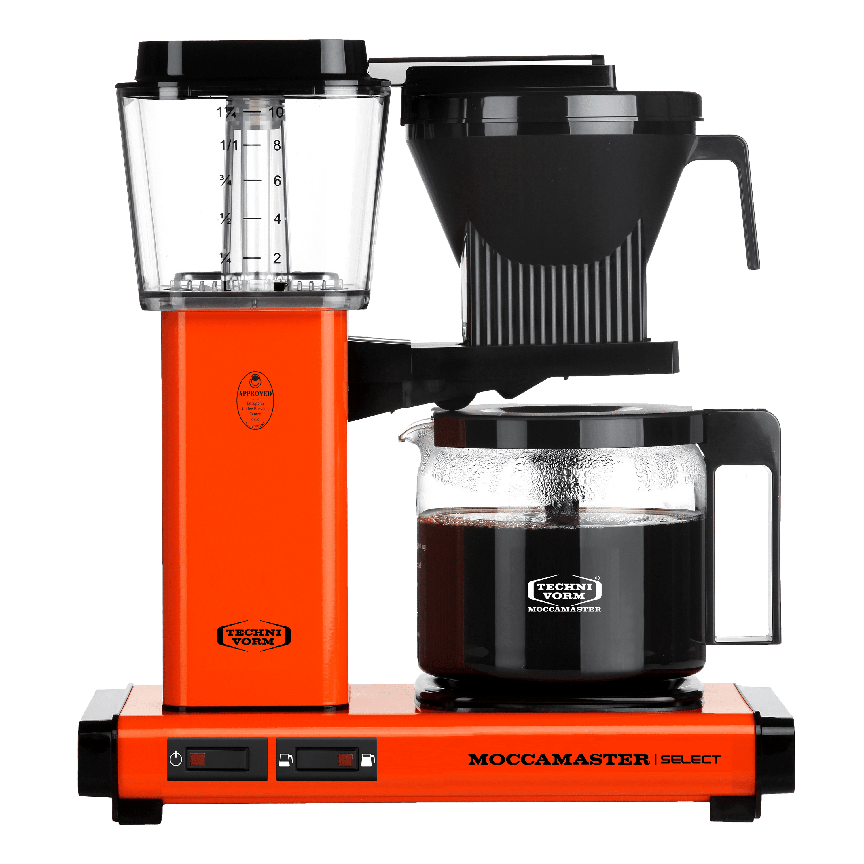 orange  moccamaster kbg select coffee machine